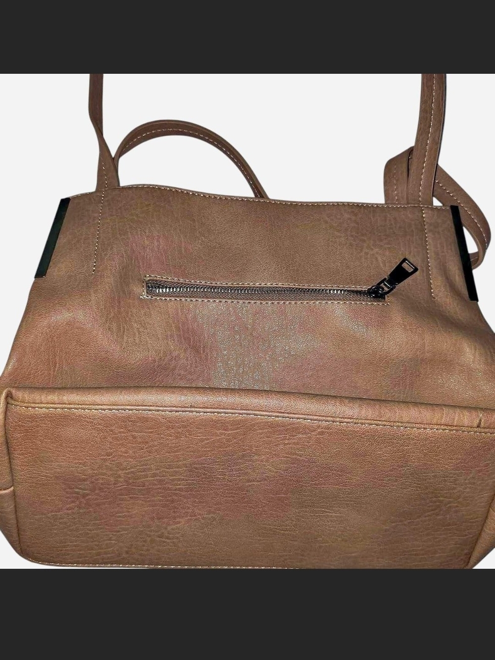 Madison West Classic Tan Leather Tote Bag - Everyday Carry - Picture 5 of 5